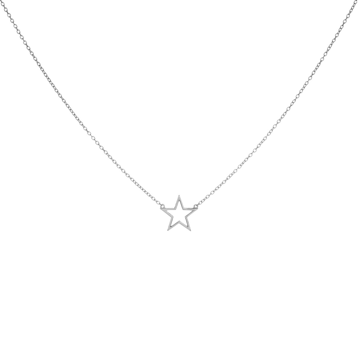 collar estrella de plata