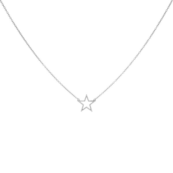 collar estrella de plata