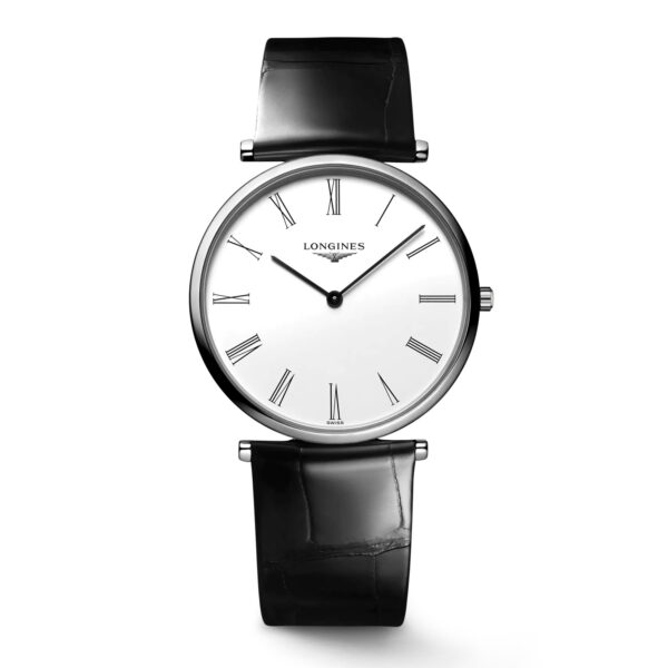 reloj longines La grande classique en plata con esfera blanca