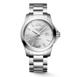 Reloj Longines CONQUEST Esfera plateada de 41mm