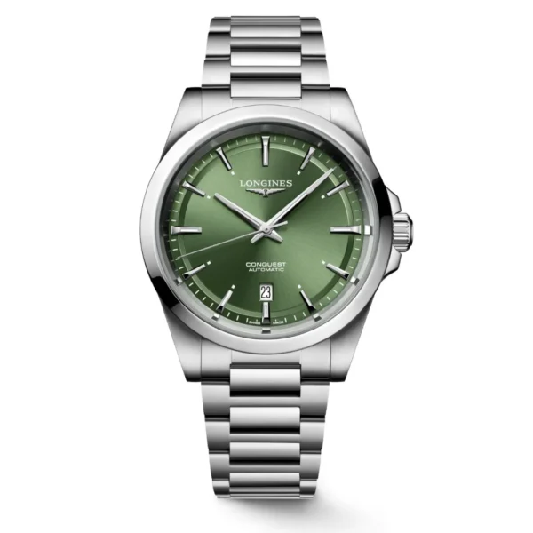 reloj longines conquest de 41mm esfera verde