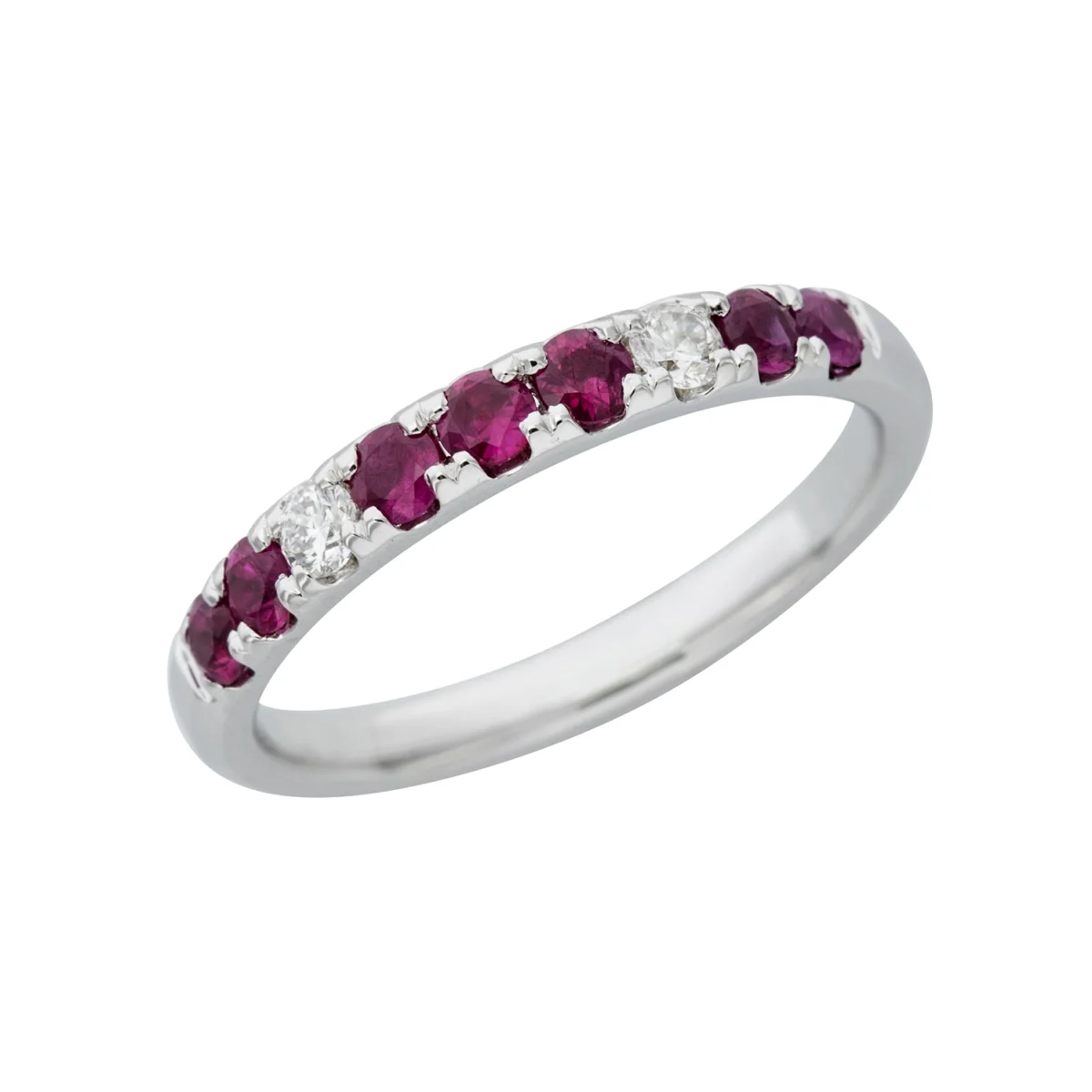 Anillo rubies y diamantes