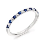 anillo zafiro y brillantes