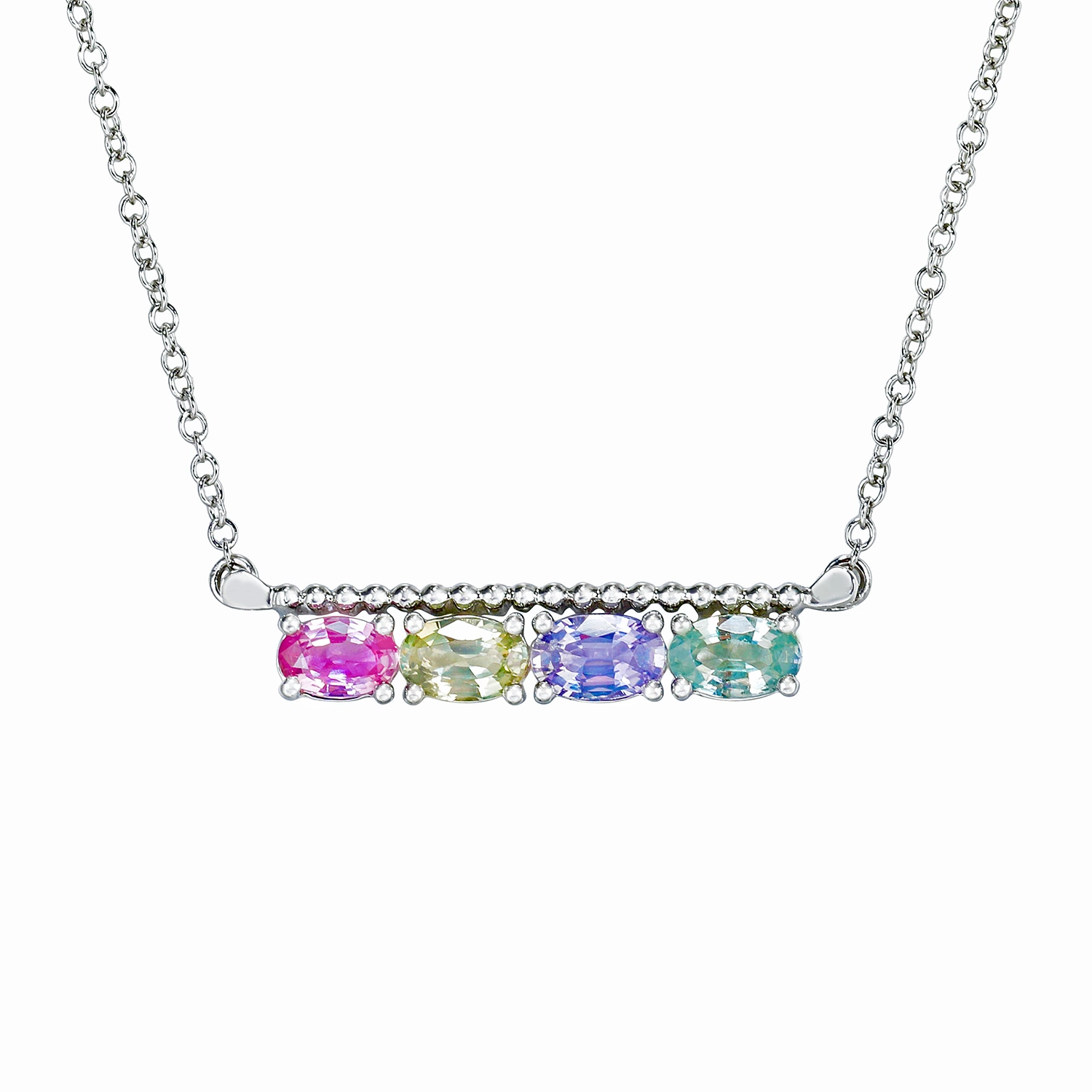 3-4-30-106-N31157166 Zafiros de colores collar