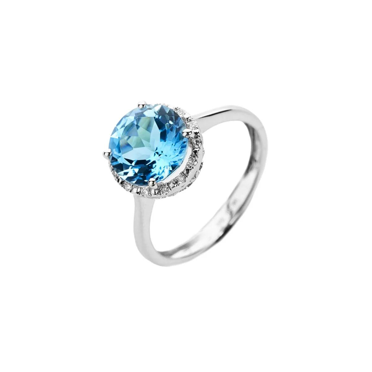 anillo topacio azul