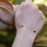 pulsera de oro amarillo 18k y rubies