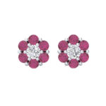 Aros flor rubi