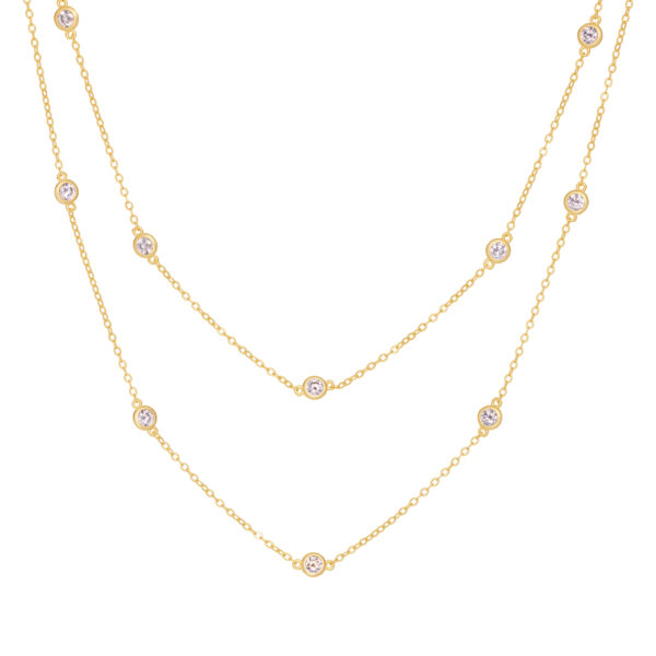 Collar Doble Circones Dorado