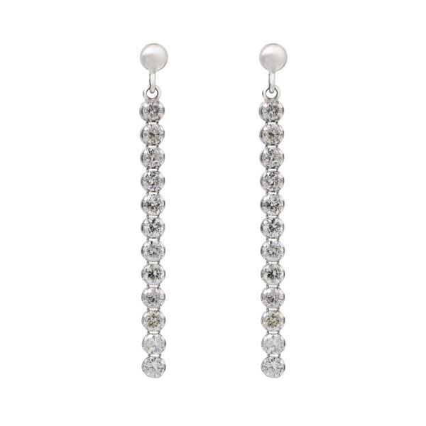 Aros de Platino Linea de diamantes