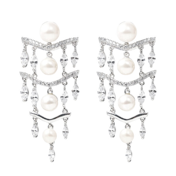 Aros Rainfall Perlas y circones