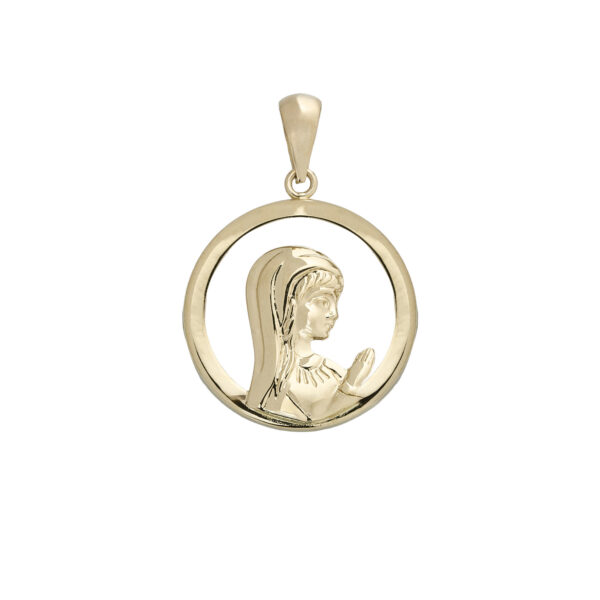 Medalla virgen niña Nacar mediana