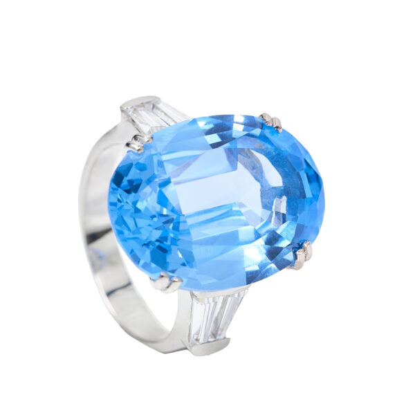 ANILLO PARAIBA RODIO FORMA OVALADA   #12