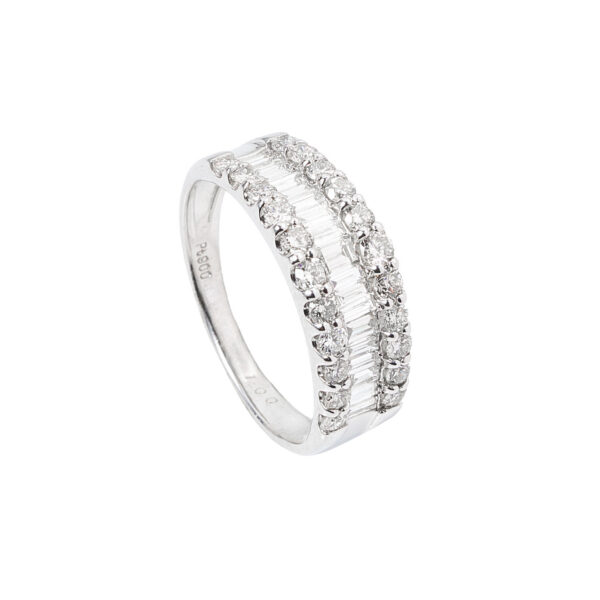 Anillo medio cintillo Baguette Talla 11