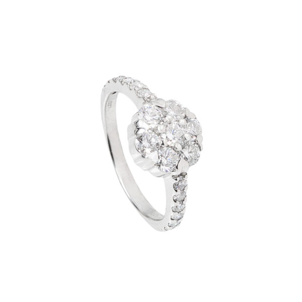 Anillo Flor Sofia Platino Talla 9
