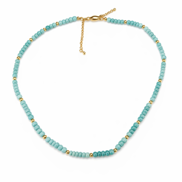 COLLAR AGUAMARINA GOLDFILLED