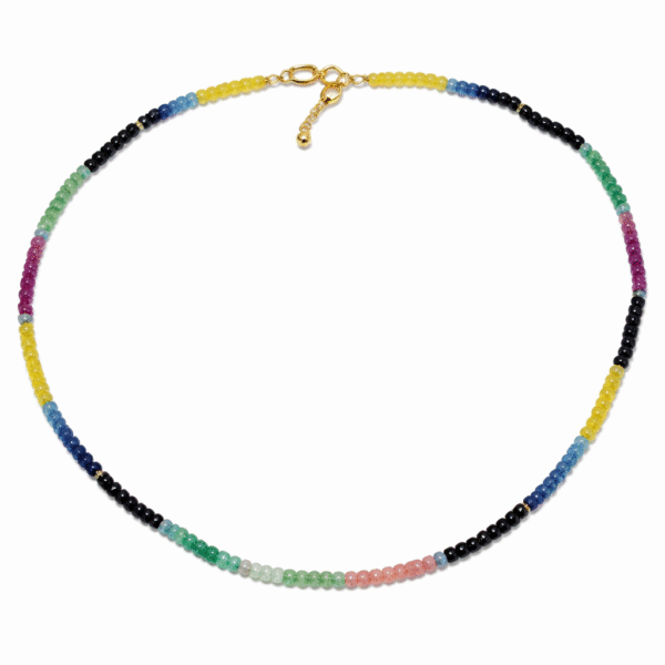 COLLAR ZAFIRO, RUBI, ESMERALDAS NATURAL