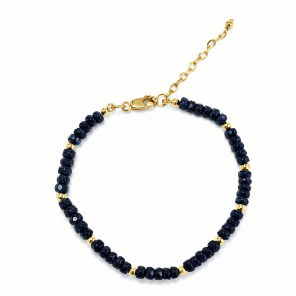 PULSERA ZAFIRO AZUL NATURAL GOLDFILLED