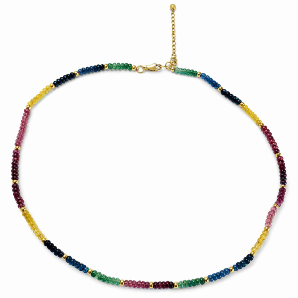 COLLAR ZAFIRO, RUBI, ESMERALDAS NATURAL