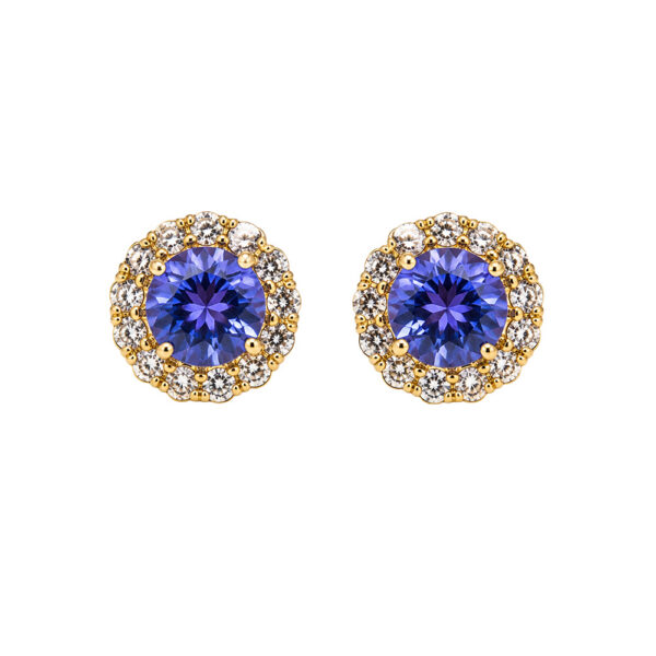 AROS ORO 18K TANZANITA 1 CT