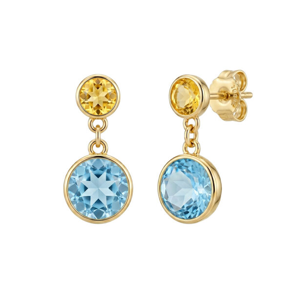 AROS MULTIPIEDRAS SEMIPRECIOSAS MOSAICO ORO 18K