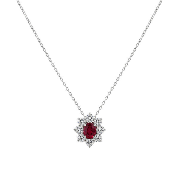 COLLAR PLATINO  RUBI 0.23 CT