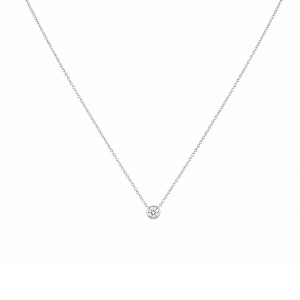 Collar punto de luz de plata y circonita de 0.45ct
