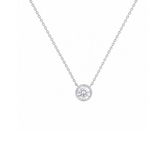 Collar punto de luz de plata y circonita 1,3ct
