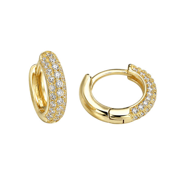 Argollas mini Brillantes doradas