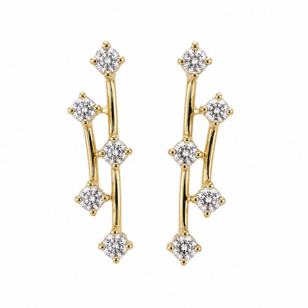 Aros Oro Amarillo 18k Barrita